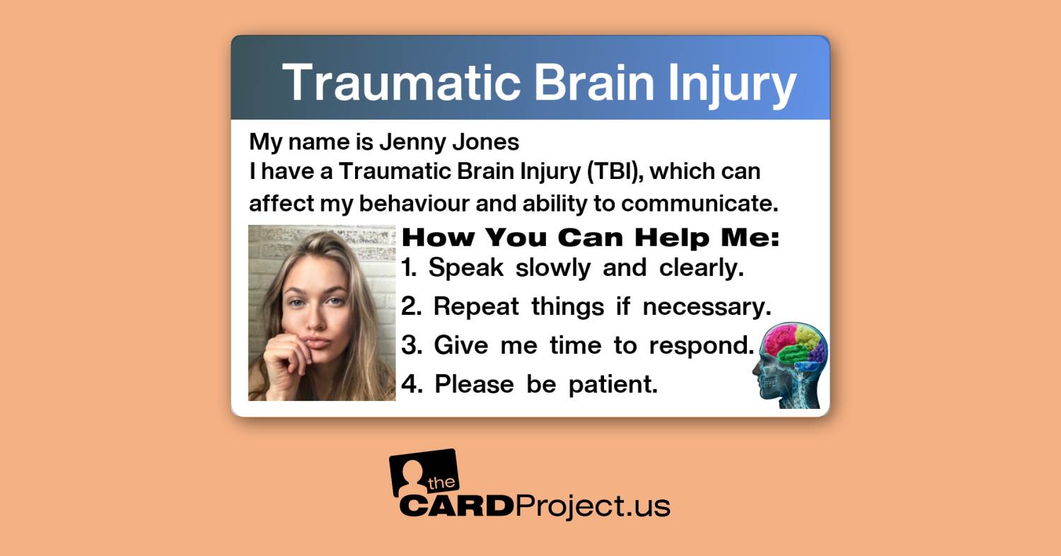 Traumatic Brain Injury ID Card (FRONT)